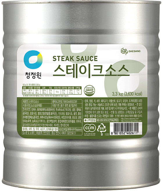 청정원 스테이크소스, 3.3kg, 1개