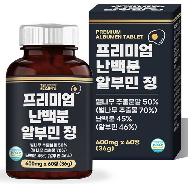 조은약초 프리미엄 난백분 알부민 정, 36g, 1개