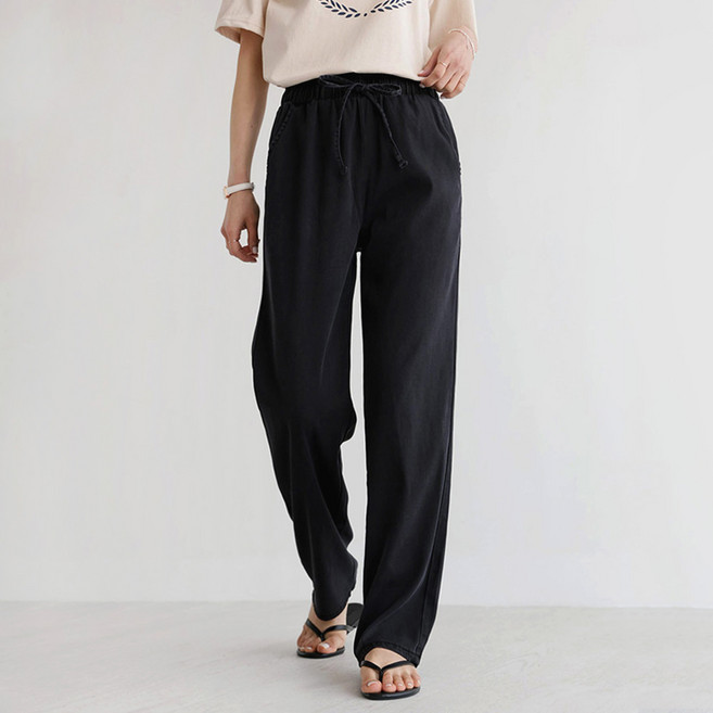 앤드스타일 여성용 숏/기본/롱 기장 썸쿨진 13탄 리오셀 와이드 밴딩 팬츠 264513