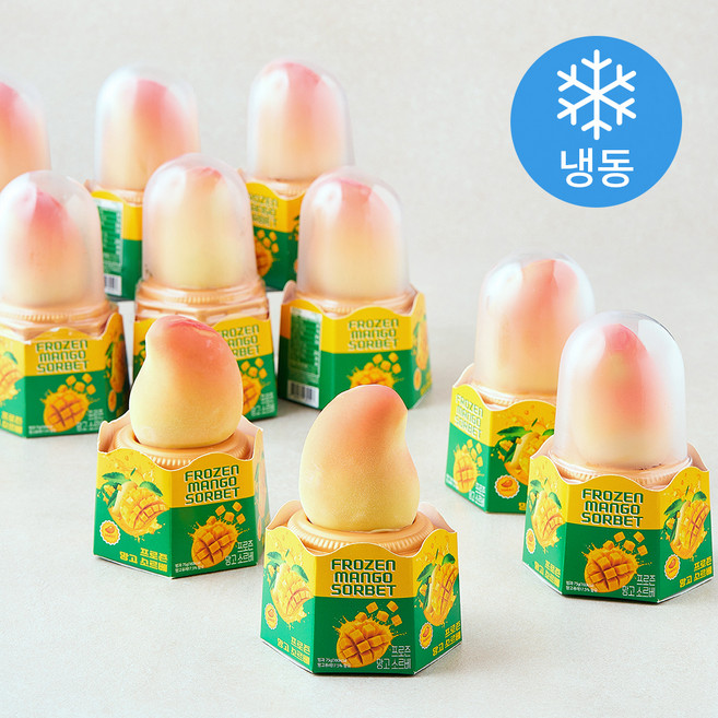 피치코리아 프로즌 망고 소르베 아이스크림 (냉동), 75g, 12개, 1개입