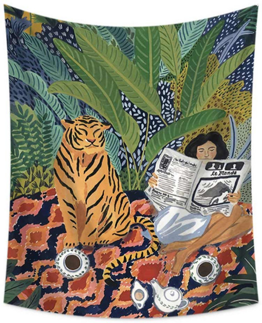 베러모어 일러스트 패브릭 포스터, 소녀와호랑이