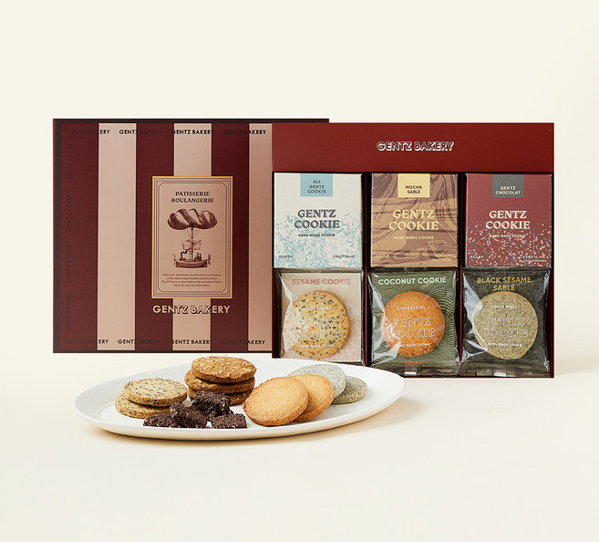 겐츠베이커리 쿠키 선물세트 4호 + 쇼핑백, 1세트