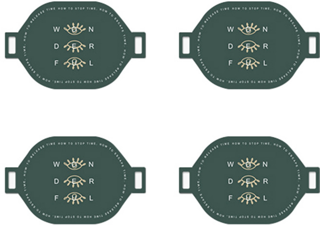 세척이 쉬운 냄비모양 손잡이 플레이스매트 4p, 03, 45 x 30 cm