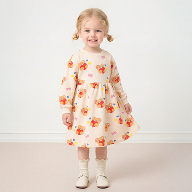 milkmile Hug Me 愛心熊連身裙