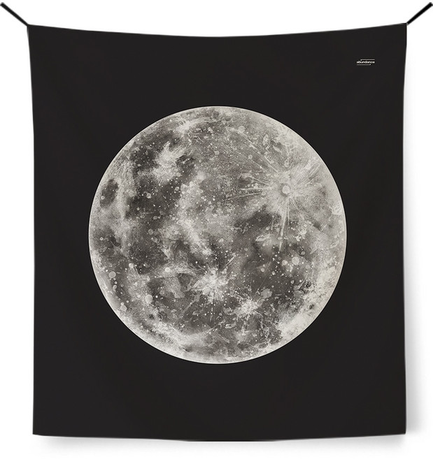 abundance Vol.1 插畫牆壁掛布, 黑色 + 白色