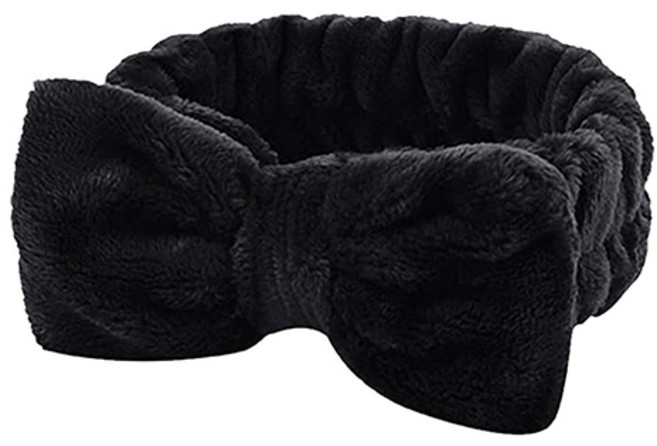 포에버빈 리본 세안밴드, 1개, 블랙