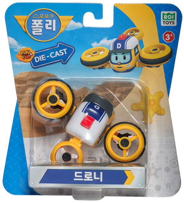 로보카폴리 다이캐스팅 드로니, 혼합색상, 1개