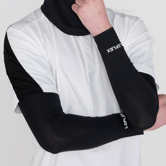 르플렉스 Pro 자외선 차단 스포츠 쿨 팔토시 2p 세트, 블랙, 1세트