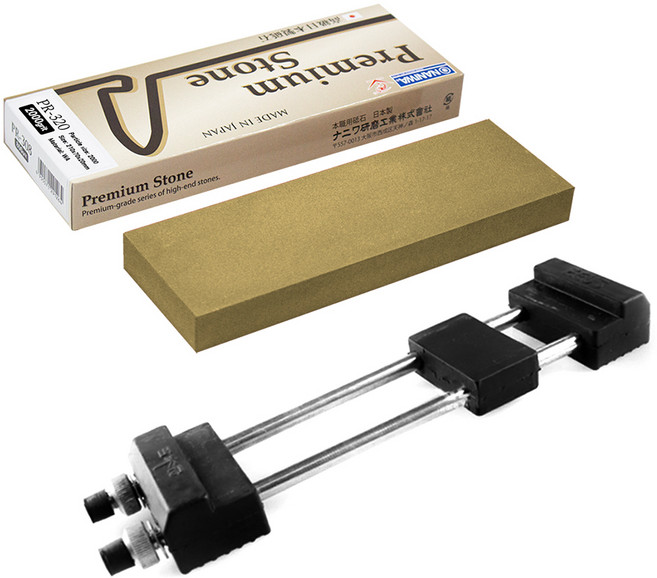 나니와 프리미엄 숫돌 2000방 + 제우스 고무 숫돌받침대 중, 1세트