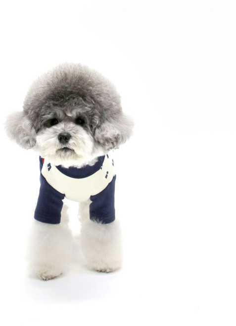 키니키니 강아지 로고 패턴 올인원, 아이보리, 1개