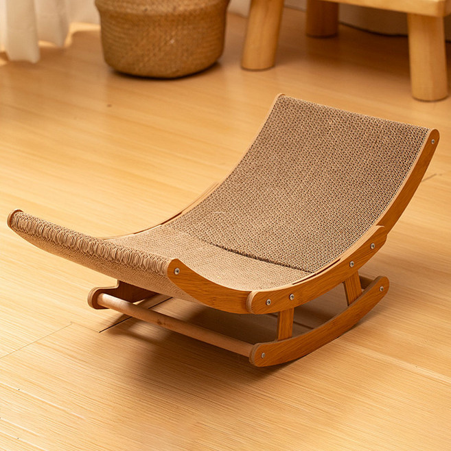 지앤와이 고양이 흔들의자 곡선형 안락의자 스크래쳐, 1개