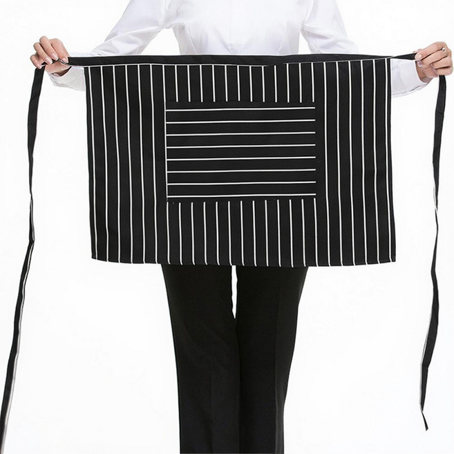데이소이 다양한 줄무늬 디자인 허리 앞치마 ONE SIZE, 01 블랙, 1개