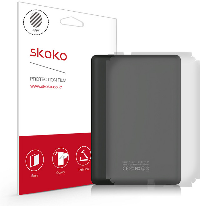 스코코 무광 측후면 액정보호필름 2p 세트, 혼합색상