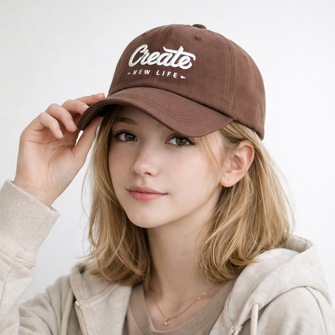 딥톡 데일리 베이스볼 자수 캡 25DT1073