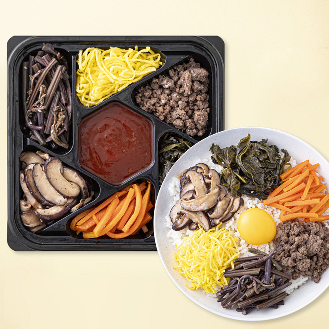 슈퍼키친 바로만든 소고기나물 비빔밥 재료, 210g, 1개