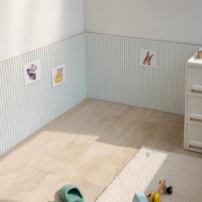 리빙숲 접착식 타일형 사각 템바보드 소프트화이트 소(300 x 300 mm), 1개