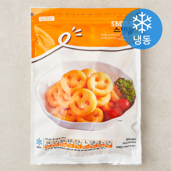 데이쉐프 스마일 감자튀김 (냉동), 700g, 1개