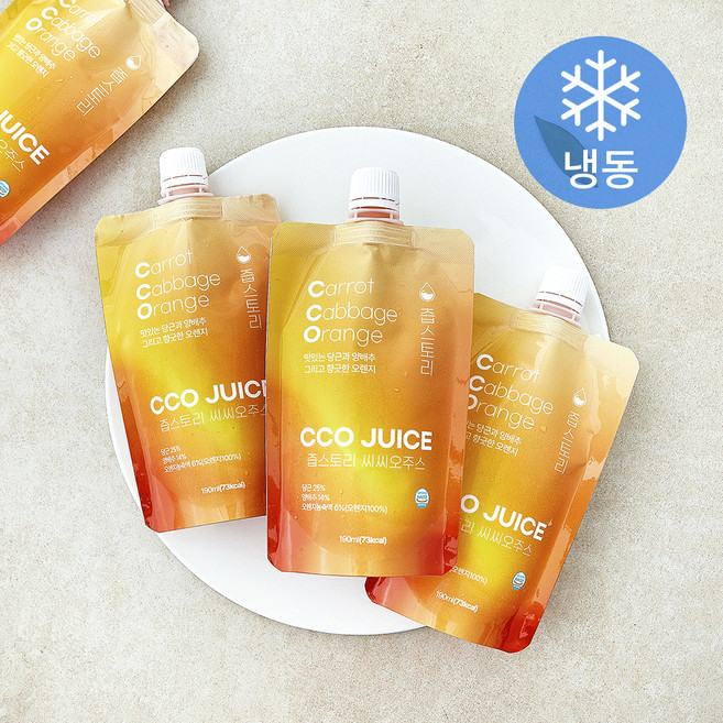 즙스토리 씨씨오주스 (냉동), 4개, 190ml