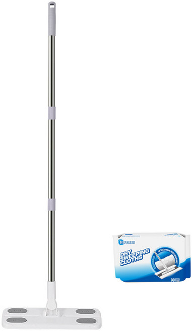 모나코올리브 정전기 청소포 밀대 + 다이아몬드 청소포 30매 세트, 1세트