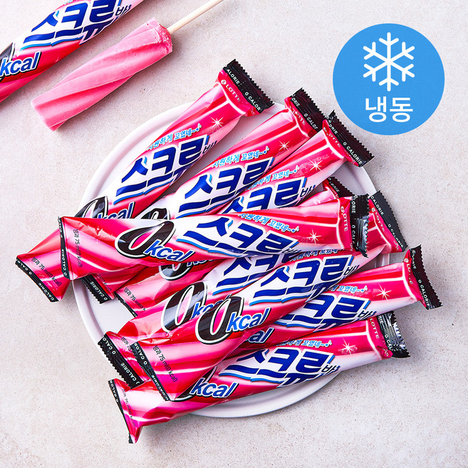롯데웰푸드 스크류바 영칼로리 (냉동), 75ml, 1개입, 10개