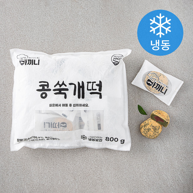 아끼니 콩쑥개떡 16개입 (냉동), 800g, 1개입, 1개