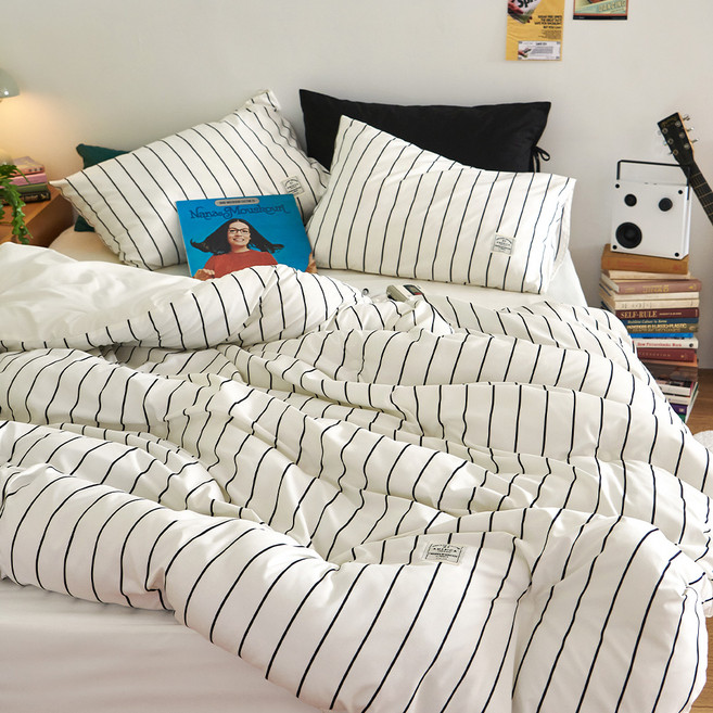 쁘리엘르 유어메이트 항균 워싱 세미마이크로 차렵이불 + 패드 + 매트 커버 + 베개커버 2p 세트