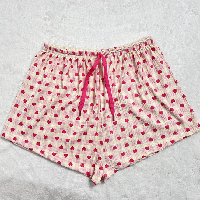 어리플 여성용 아주편한 하트 밴딩 반바지 잠옷