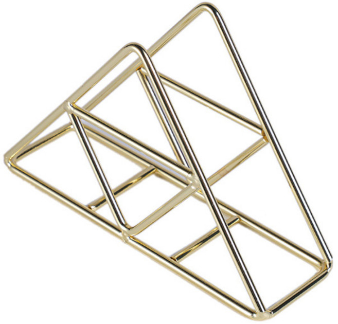 아리코 테이블 냅킨 홀더 트라이앵글, 골드, 1개