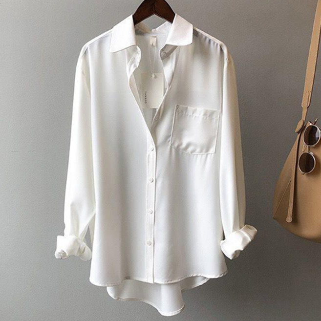 구디프 여성용 찰랑 루즈핏 셔츠 블라우스