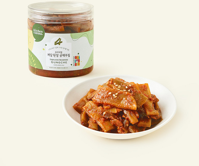 키친콤마 저당 된장 궁채무침, 300g, 1개