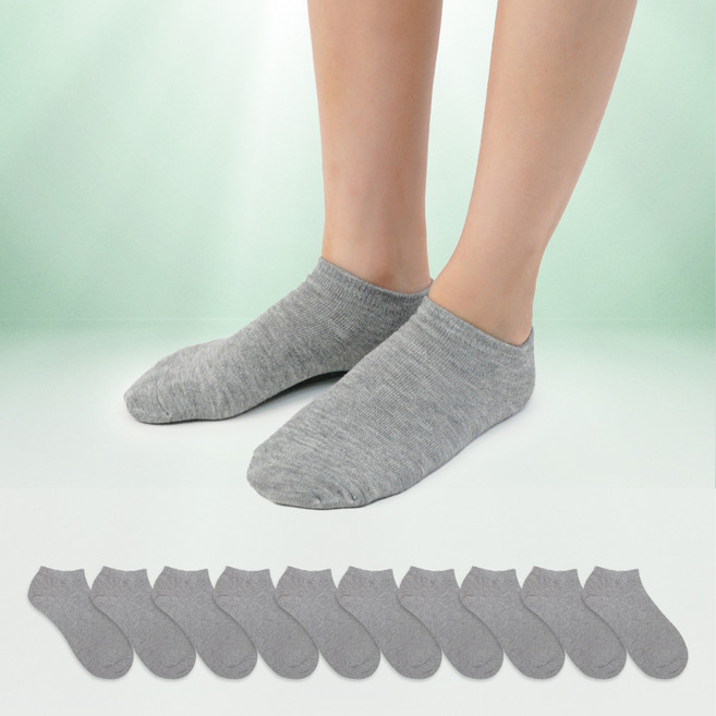 가나양말 여성용 일반 무지 발목 양말 10켤레 세트