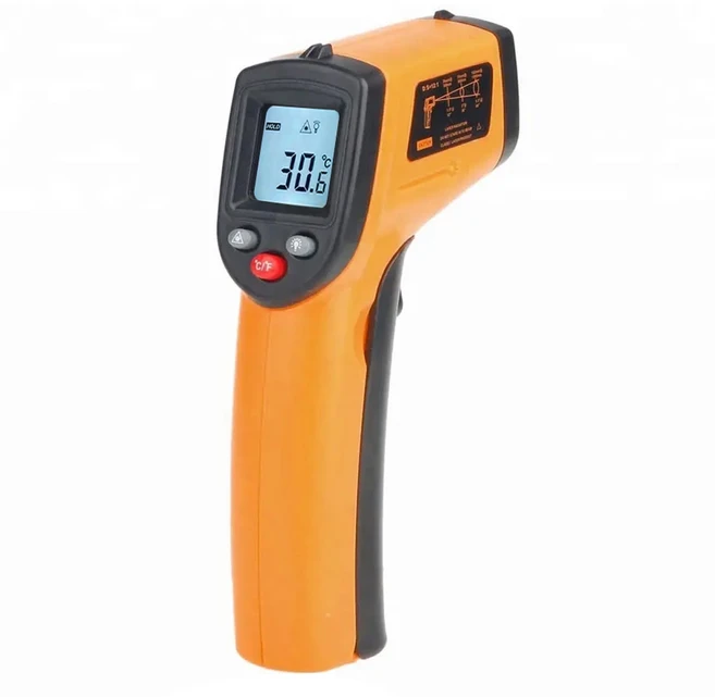 루아즈 비접촉 산업용 적외선 디지털 온도계 LUAZ-GM320, 혼합색상, 1개 - 쿠팡