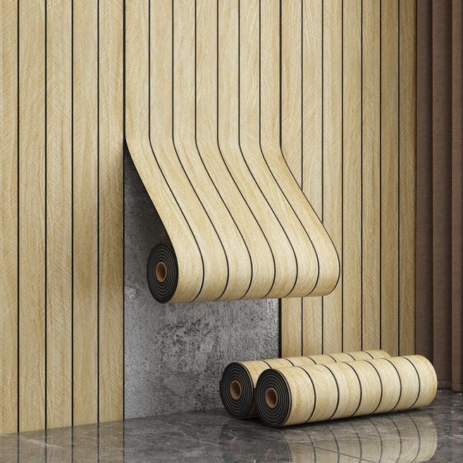 바이데 간편히 붙이는 템바보드 접착 시트지, 연브라운(입체)