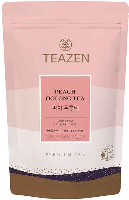 티젠 피치 우롱티 티백, 1.8g, 25개입, 1개