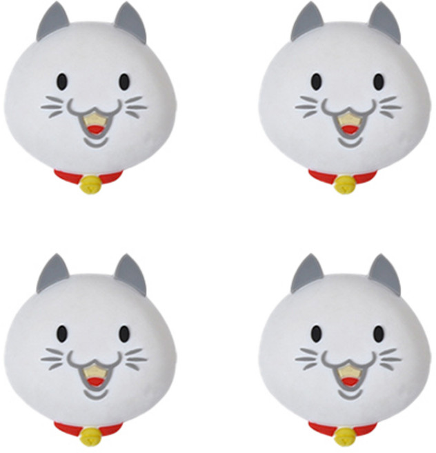 문콕방지 말랑말랑 실리콘 보호패드, 고양이, 4개