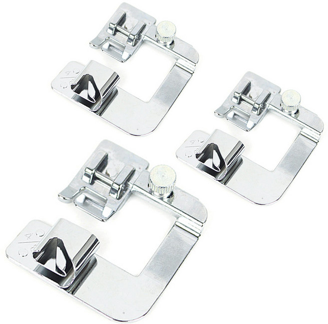 JSTrading 가정용 원터치 신형 말아박기 노루발 3종 세트 MH-a144, 1세트