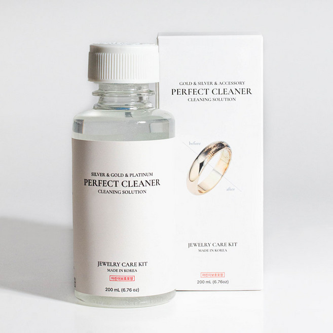 솔앤솔 올인원 금 은 퍼펙트 클리너 200ml + 핀셋 + 폴리싱천 세트