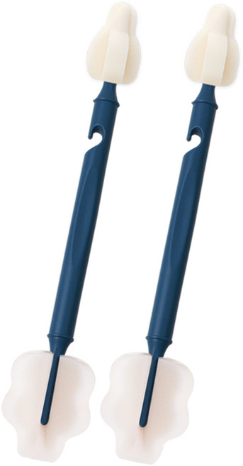 하이비 몽글이 듀얼 와이드 텀블러 주방 세척솔, 클래식네이비, 2개