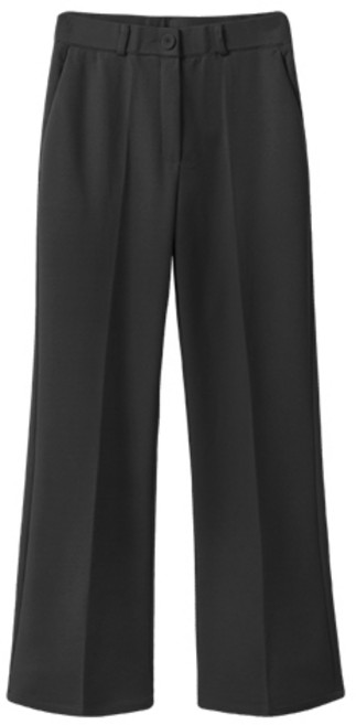 레몬소울 여성용 쫀쫀 치즈 스판 부츠컷 밴딩 숏 슬랙스