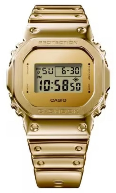 CASIO 卡西歐 G-SHOCK 金屬色經典電子手錶 GM-5600YMG-9