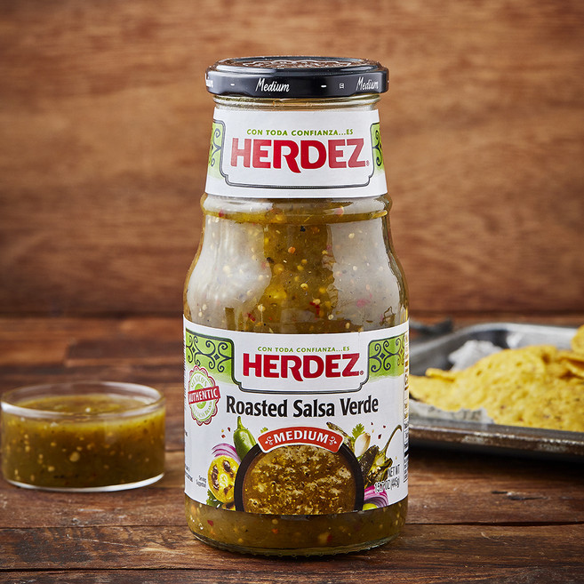 헤르데즈 로스티드 그린 살사 소스, 445g, 1개