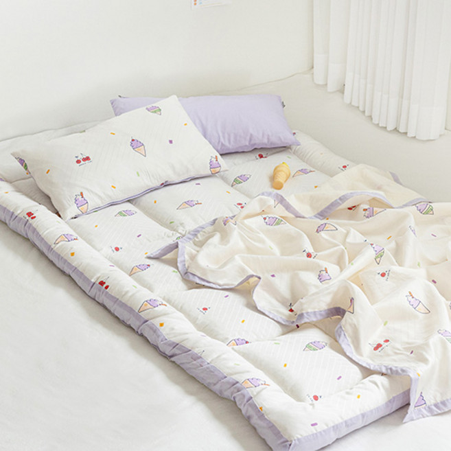 쉬즈홈 국내제조 인견 유아 토퍼, 젤라또아이보리, 1개