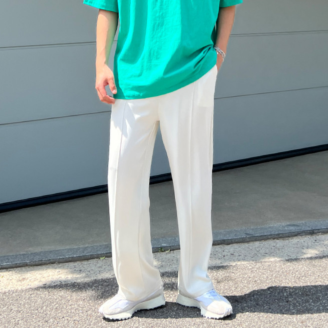 파이브라지 남성용 빅사이즈 아이스 핀턱 트레이닝 세미와이드 팬츠