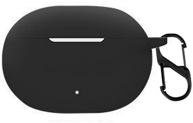 구스페리 애플 비츠 스튜디오 버즈 무선 블루투스 이어폰 실리콘 케이스 + 키링, 블랙, 1개