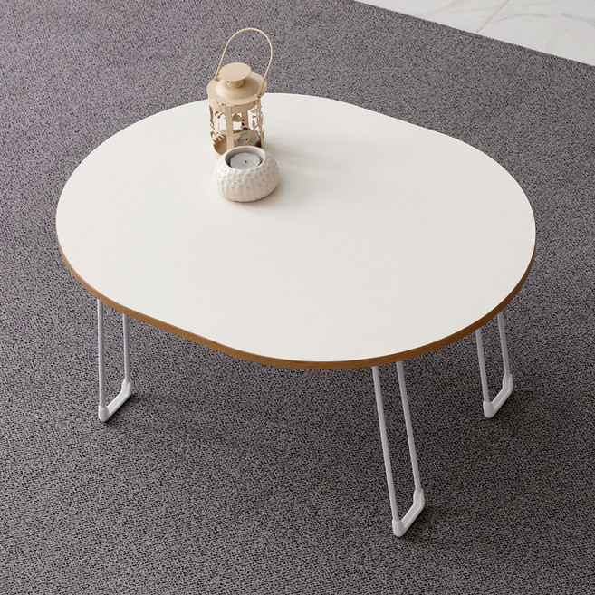 예다움 라운드 다용도 접이식 좌식 테이블, 크림버치