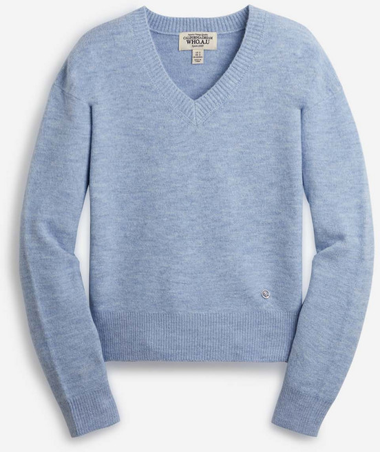 WHO.A.U V領混色針織衫