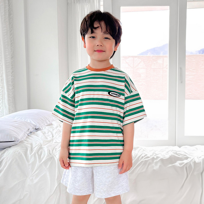 아도르베베 위드 스트라이프 반팔