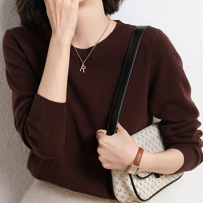 페이퍼먼츠 여성용 보송 컬러 컬렉션 라운드 데일리 니트 11228