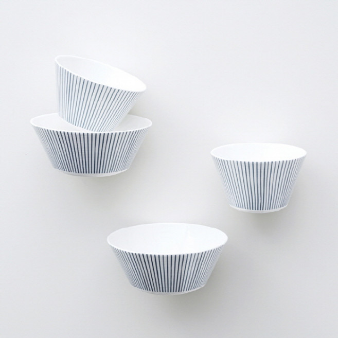 한국도자기 코지 공기대접 세트, 블루, 공기 2p + 대접 2p