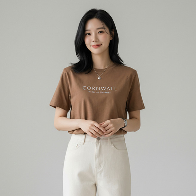 레몬소울 여성용 CORNWALL 반팔 티셔츠